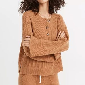 Madewell | (Re)sourced Cashmere Ribbed Henley Sweater